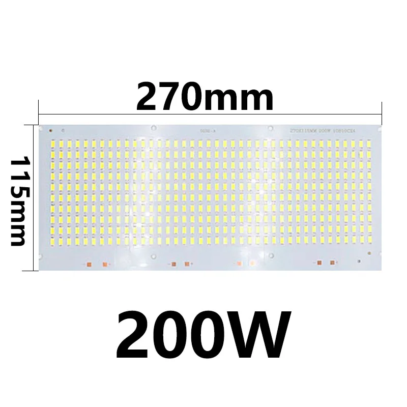 200W 270x115mm SMD5730 светодиодный светильник с кристаллами 50 Вт, 100 Вт, 150 Вт, 200 Вт, высокомощный Светодиодный прожектор COB 30-36 в для точечного светильника, точечный светильник, уличный светильник - Испускаемый цвет: 200W 270x115mm