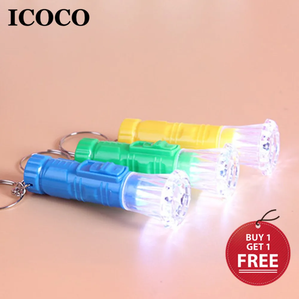 ICOCO портативный мини светодиодный ручной факел брелок фонарик Кнопка сотового