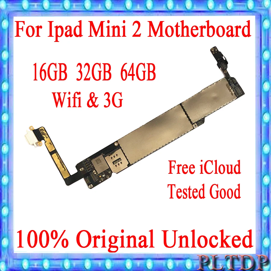 100% протестированная материнская плата для iPad mini2 WIFI / Wifi + версия 3G