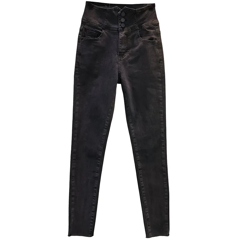 

Cotton Elastic Jeans Women's Black 2020 Autumn New All-match High Waist Slim Stretch Pencil Pants Denim Pants Tight Trousers