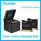 Telesin Osmo Action зарядный концентратор с аккумулятором Osmo action для DJI osmo action accessories 1300 мАч аккумулятор, оригинальный в наличии