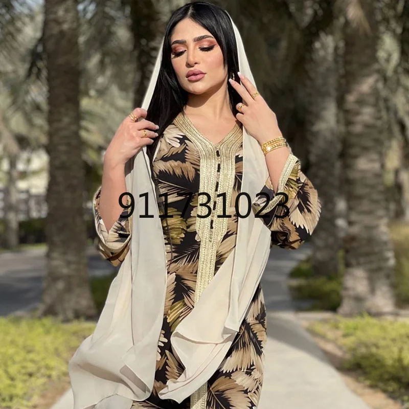 

Ramadan Kaftan Dubai Abaya Turkey Muslim Women Hijab Dress Islam Caftan Marocain Dresses Vestidos Eid Mubarak Robe Femme Abayas