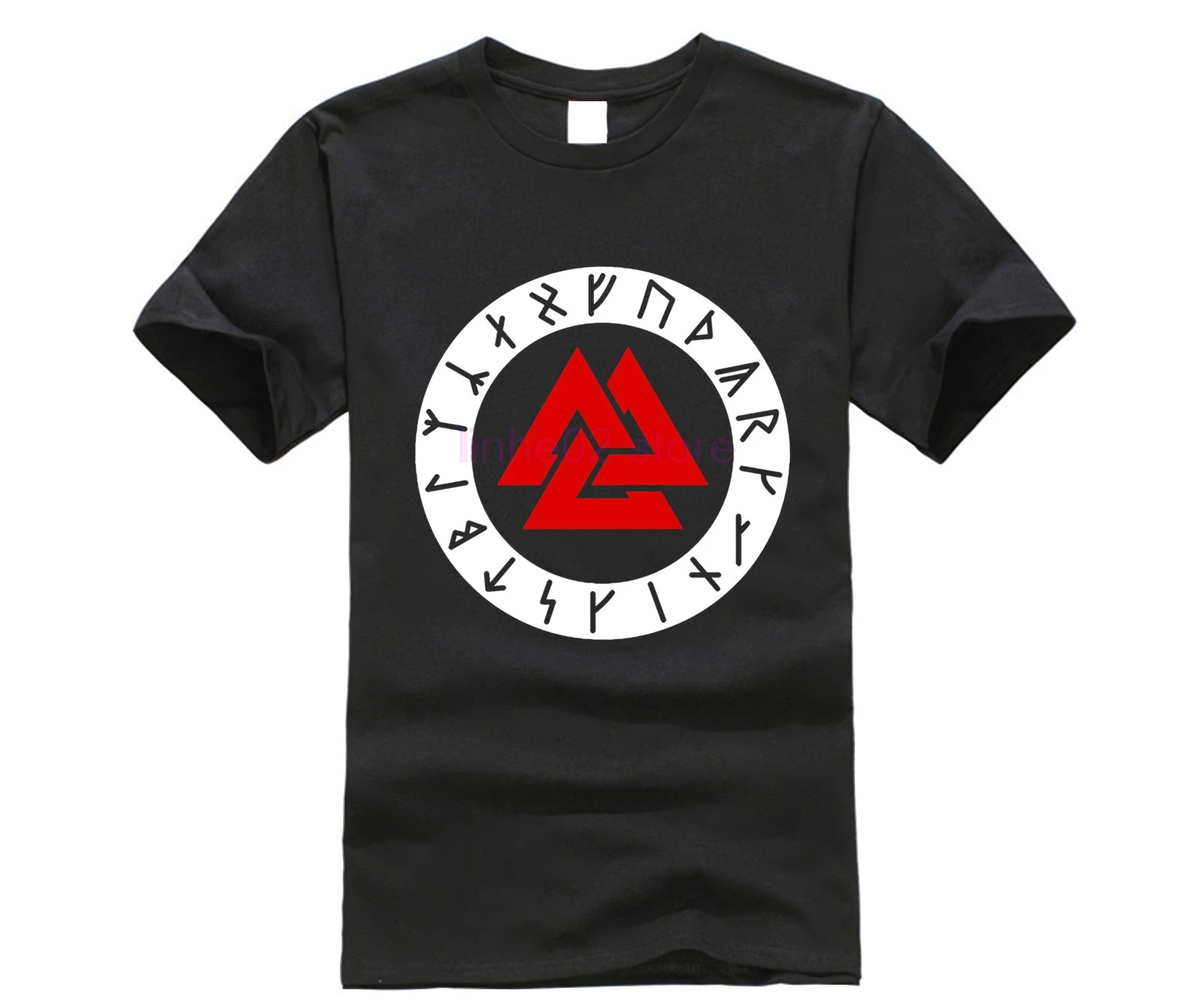 Мужская футболка с круглым вырезом рунами | одежда