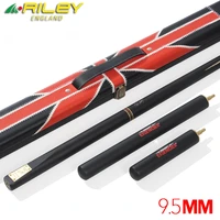 high end riley snooker kit handmade 34 piece snooker cue with riley case with 2 professional extensions 9 5mm tip billiard cue