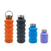 folding water bottle portable retractable silicone coffee bottle outdoor travel drinking sport kettle