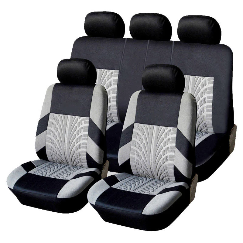 

Aimaao Seat Covers for Cars Embroidery Protector Asiento Coche with Tire Track Detail Styling Car Seat Covers Protector