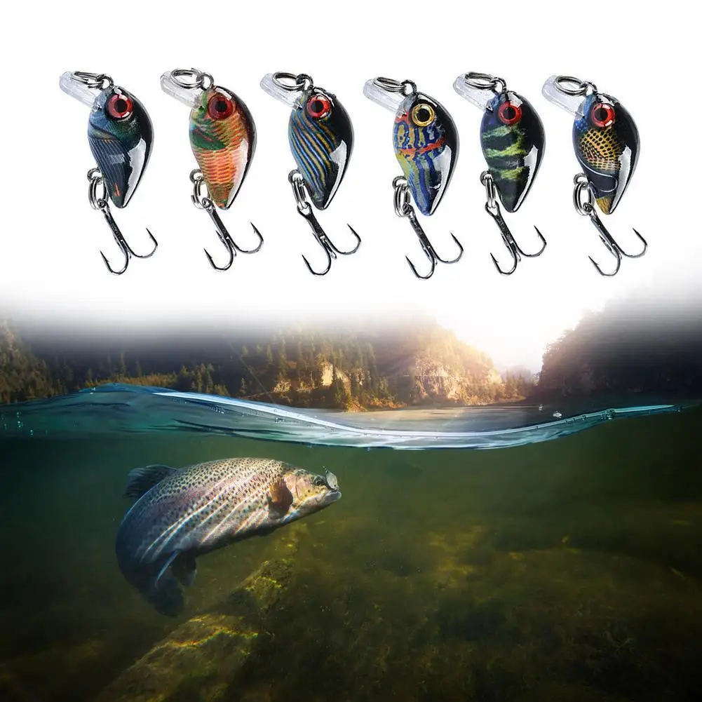 

1pcs Fishing Lure 3CM 1.5g Hard Bait Artificial Wobblers Fake Fishing Crank Bait Fly Bass Accessories Bait Carp C7L7