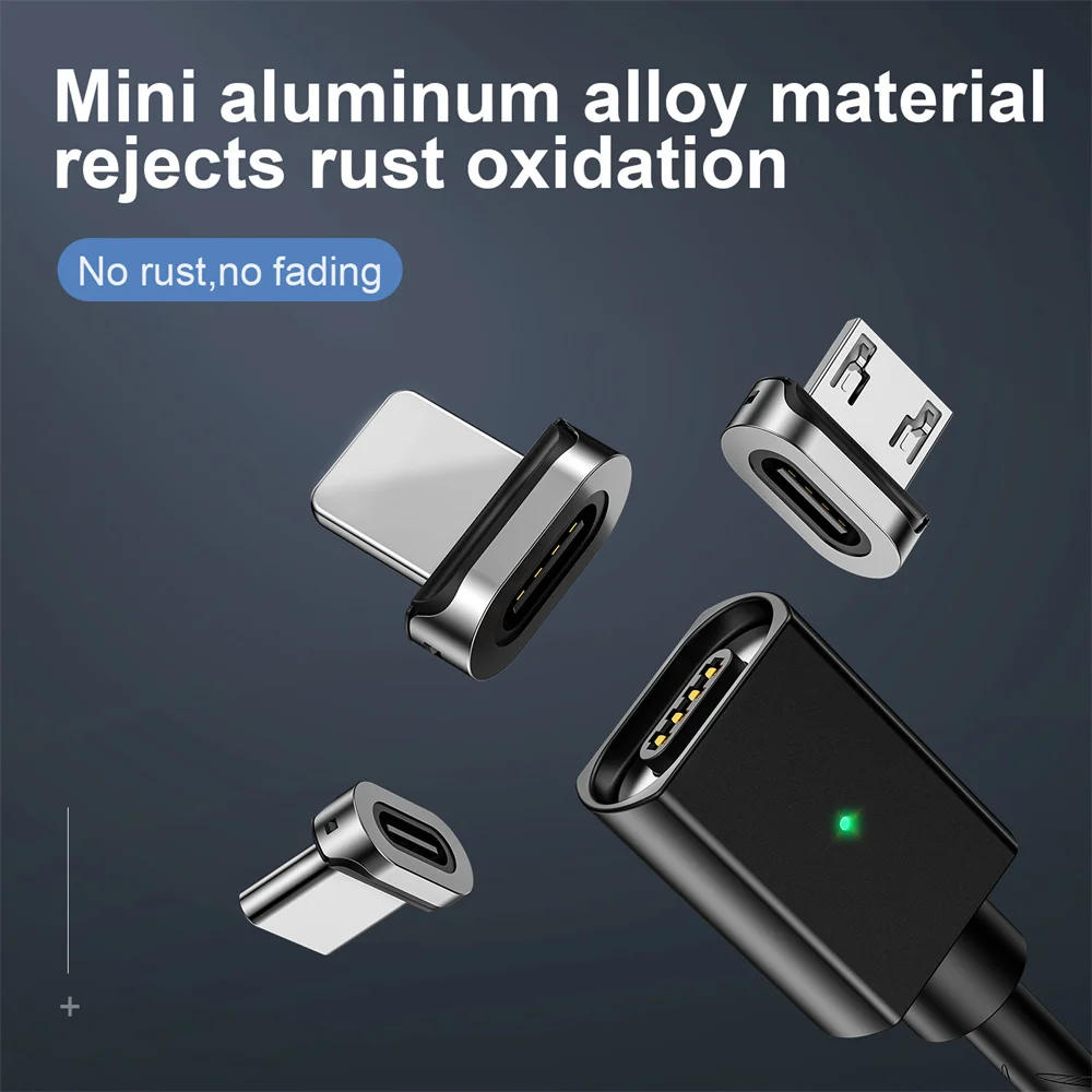 Цинковый Магнитный USB-кабель для Micro Type-C магнитный всасывающий зарядный режим IPhone
