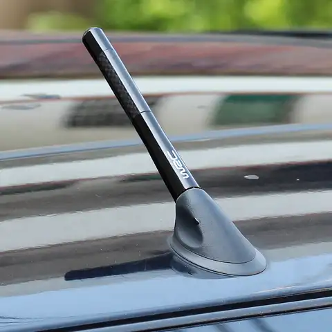 Короткая радиоантенна из углеродного волокна 12 см для Renault Koleos Twingo Scenic Megane Fluence Latitude Clio 1/2/3/4, стайлинга автомобилей на крышу