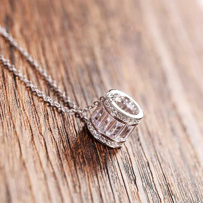 Женское колье с круглыми кристаллами из стерлингового серебра 925 пробы чокер