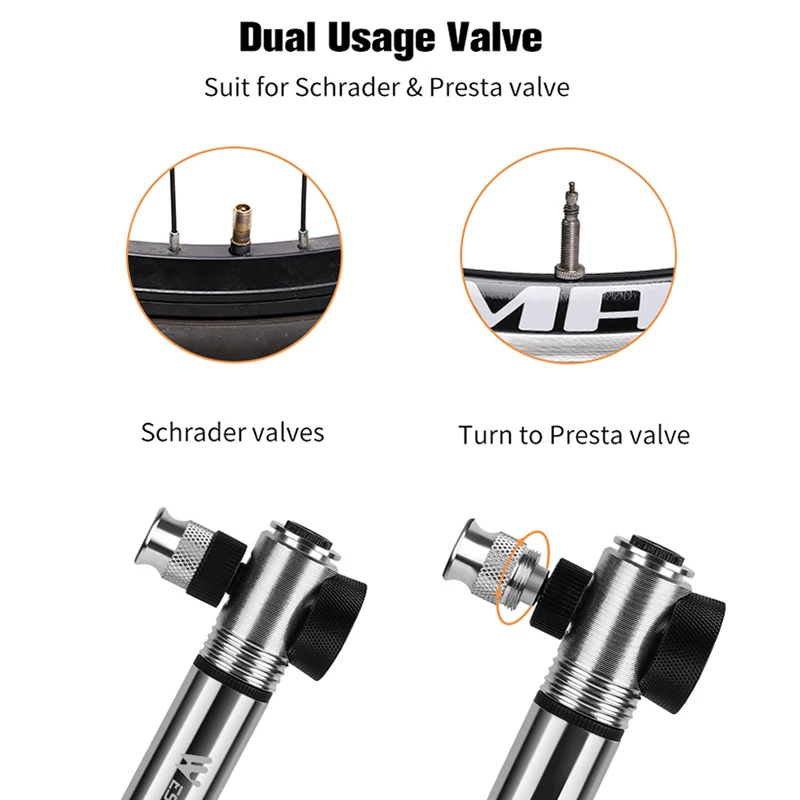 Велосипедный насос с манометром ручной портативный мини-насос высокого давления