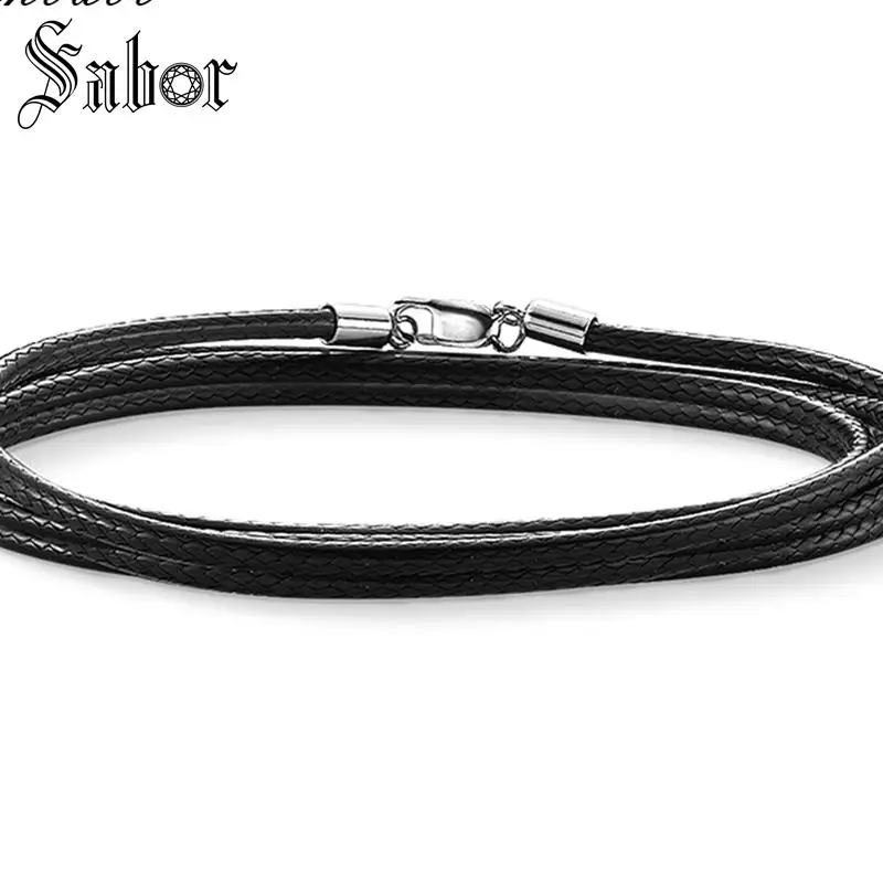 Черный шнурок из искусственной кожи подарок для женщин и мужчин женские