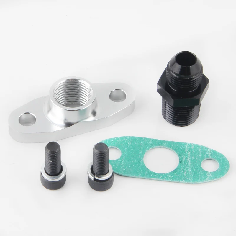 1/2 NPT Женский алюминиевый слив масла турбо фланец T3 T4 T04 GT40 GT55 1/2NPT до 8AN клеш