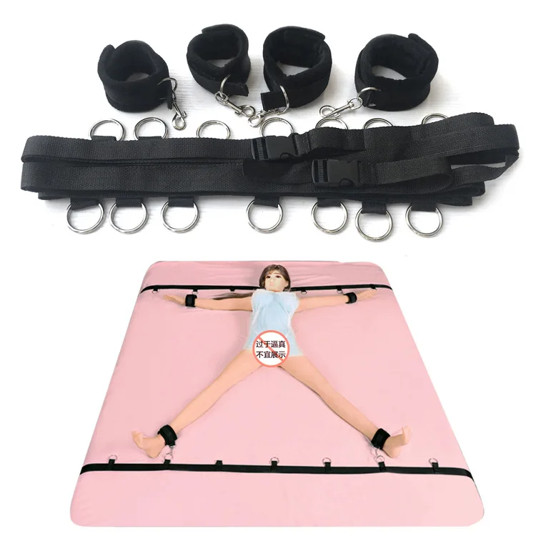 Сексуальное нижнее белье наручники манжеты на лодыжки БДСМ Связывание Набор для