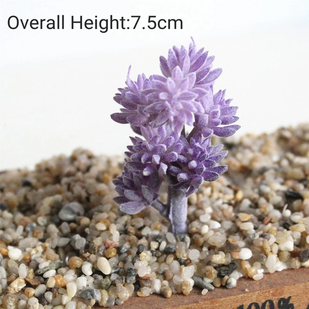 Искусственные влагозапасающие растения зеленые флокированные украшения для