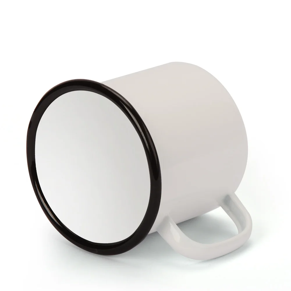 Кружка из нержавеющей стали с толстой эмалью Классический ретро узор кофейная