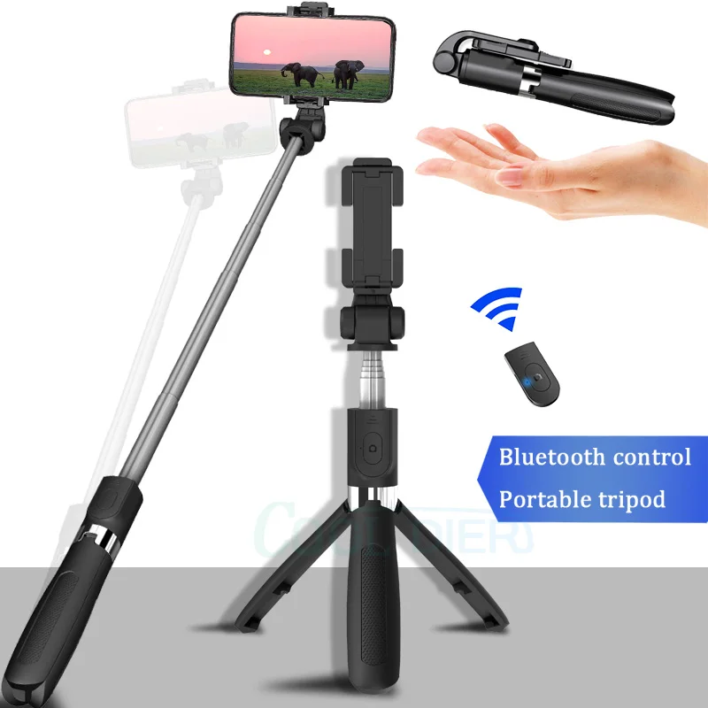 COOL DIER L01 обновленная версия 3 в 1 Беспроводная Bluetooth селфи палка L01S выдвижной ручной монопод мини штатив для iphone XR