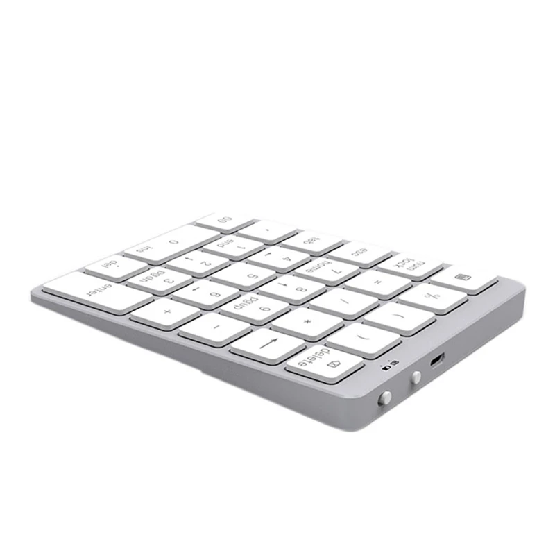 

Bluetooth Numeric Keyboard 28-Key Rechargeable Aluminum Alloy Keyboard Is Suitable for Bank Accounting Settlement