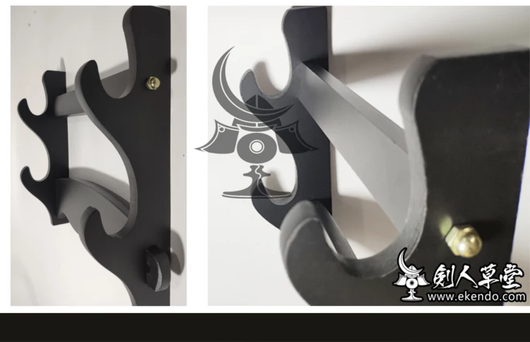  IKENDO.NET SP053 2 уровня в черном деревянном корпусе меч подставка на стене три Катана