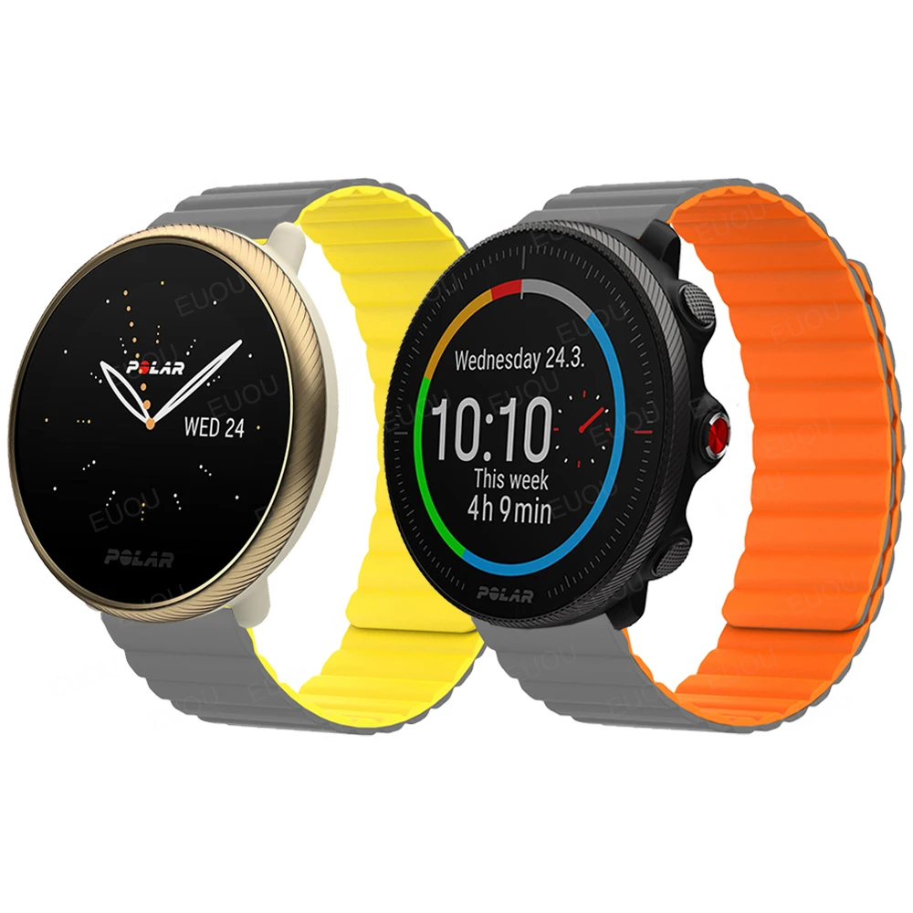 

Ремешок магнитный для часов Polar Vantage M2 M/ IGNITE 2, силиконовый сменный Браслет для часов Polar Grit X