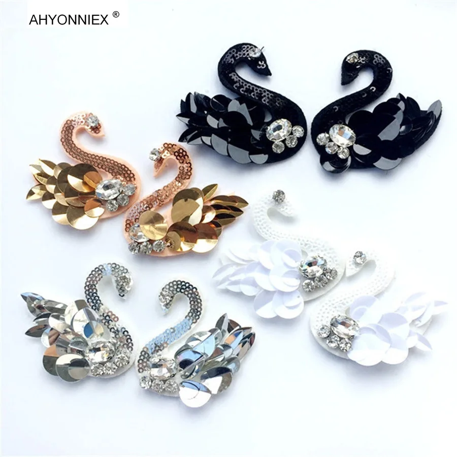 1 пара блесток с бисером ткань для пришивания наклейки Значки одежды джинсов