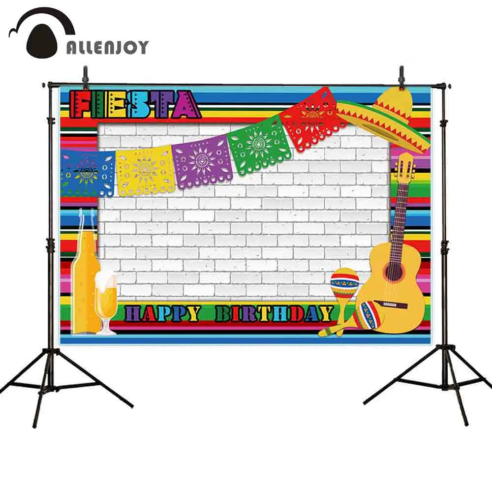 Декор для мексиканской лотерейной вечеринки Allenjoy с днем рождения гитара кирпичи