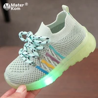 size 21 30 children non slip glowing shoes boys led light up shoes girls wear resistant luminous sneakers baby casual sneakers