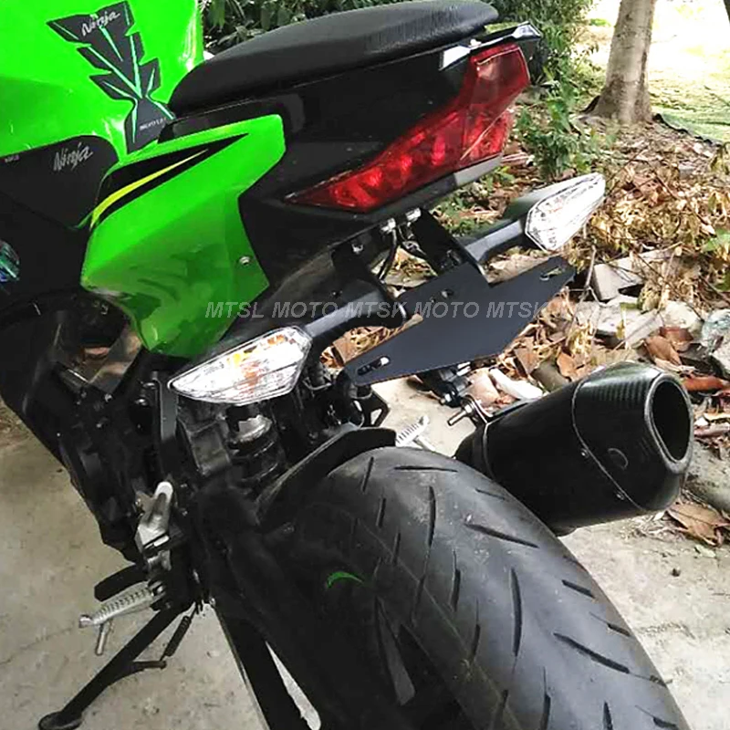 

Motor License Plate Frame Mount Holder Bracket with Light For KAWASAKI NINJA400 Z400 2017 2018 2019