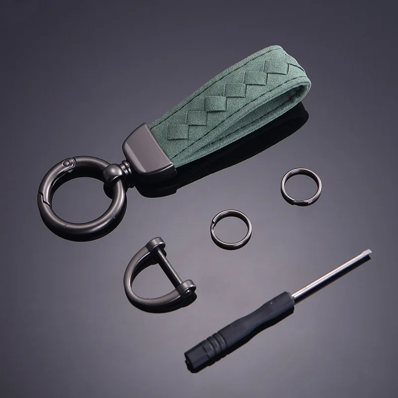 Suede Leather Car keychain key ring For Citroen C-Quatre C-Triomphe Picasso C1 C2 C5 C3 Elysee DS-series Car Accessories