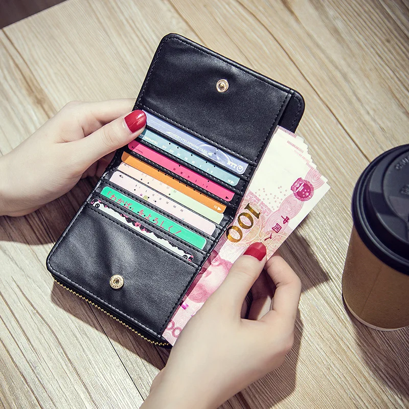

Women's Wallet Zipper&Hasp Cute Wallet Student Small PU Wallet Coin Purse Fashion Women Card Bag for Women Cartera Mujer