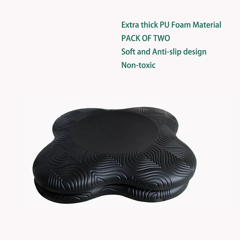 

Portable Yoga Knee Pad Cushion Extra Thick for Knees Elbows Wrist Protective Pad PU Yoga Pilates Work Out Kneeling Pad