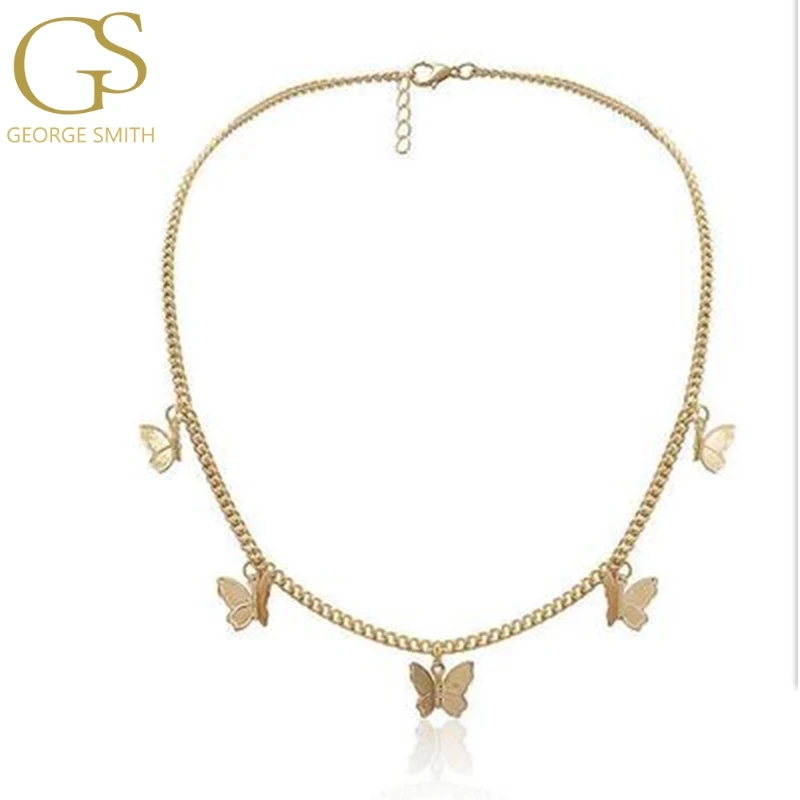

GS New Vintage Multi Layer Lock Necklaces Chain For Women Heart Key Pendants Necklace Fashion Party Jewelry Gifts Wholesale
