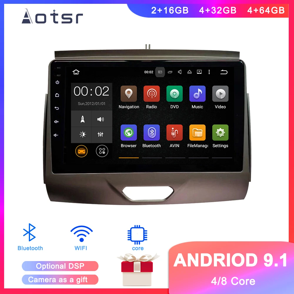 DSP Android 9 Автомобильный gps навигатор dvd-плеер для Ford Ranger/Everest- автомобильное Стерео Радио мультимедийный плеер головное устройство