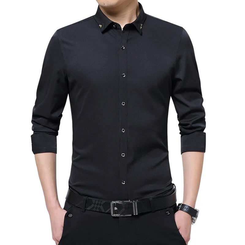 

, young business shirt leisure, pure color long-sleeved shirt business attire