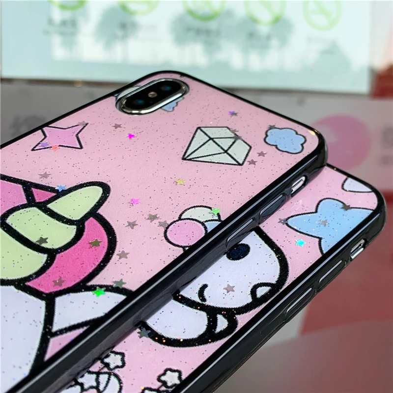 Bling мультфильм телефон с единорогом чехол для samsung Galaxy J7 J6 J5 J4 J2 Prime M10 M20 M30 M40 задняя
