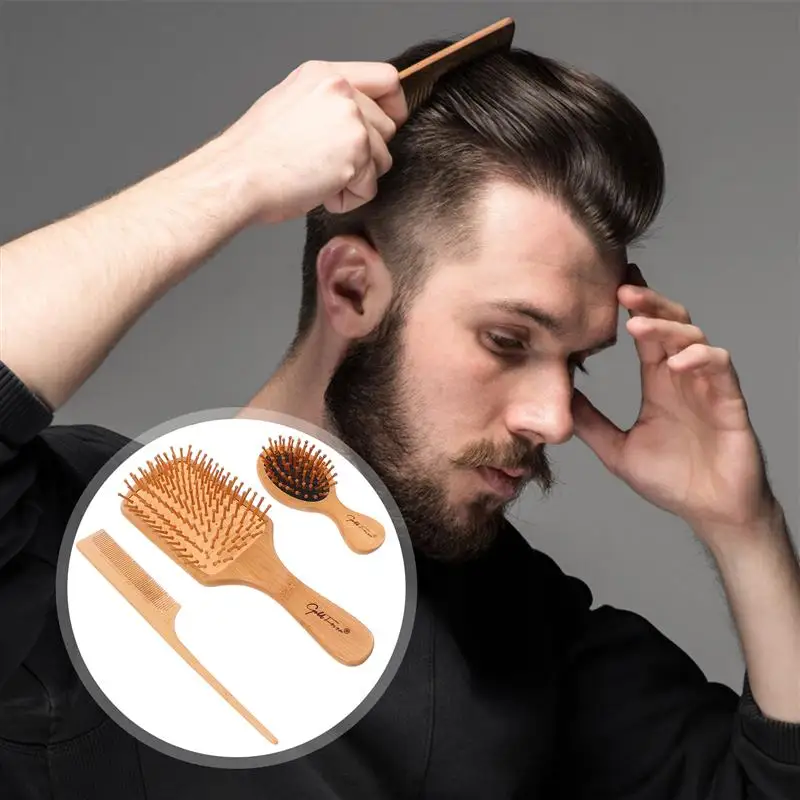 

3Pcs Hair Brushes Barber Salon Professional Hairdressing Comb Detangling Hair Comb