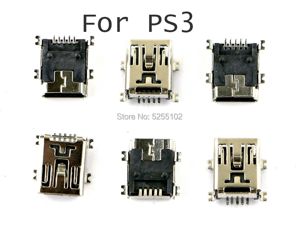 50 шт. зарядка через USB Порты и разъёмы зарядки Замена разъема для Play Station 3 PS3