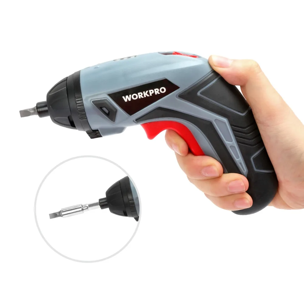 WORKPRO 3,6 V USB Беспроводная электрическая отвертка Бытовая перезаряжаемая литий-ионная отвертка