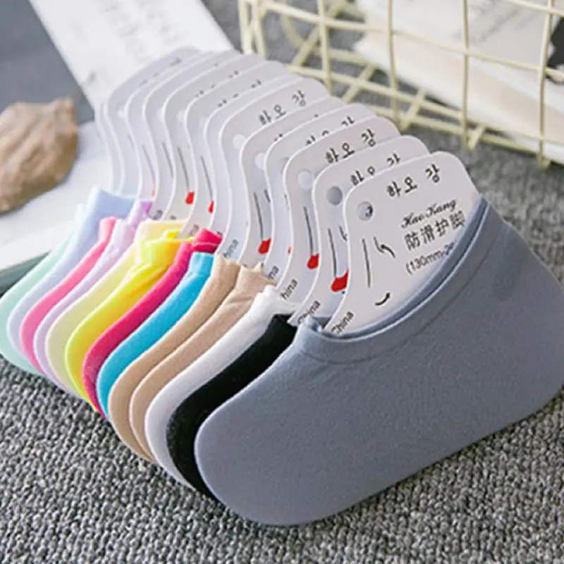 Чудесные носки карамельных цветов Женские Скрытые бархатные Нескользящие