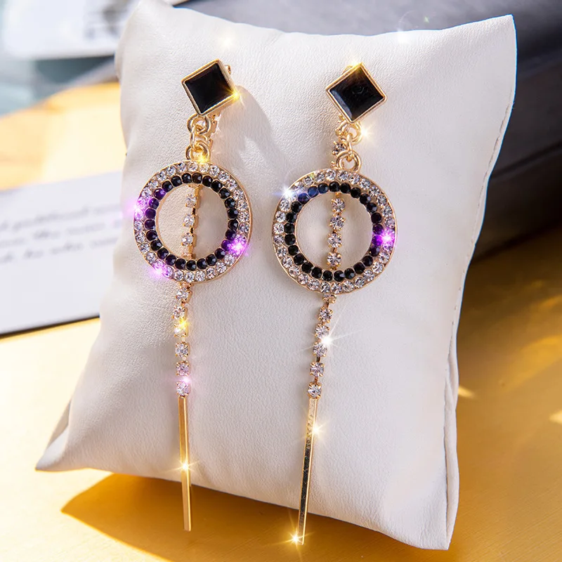 

Unusual Hanging Hoop Earrings For Women Teens Korean Fashion Cute Long Dangle Earring Accessories New Luxury Jewelry On The Neck