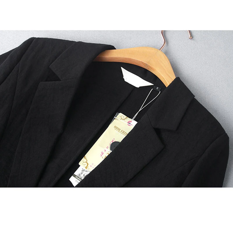 Blazer Jacket Female 2019 Linen Basic Coat Plus size Large Suit Women Outwear Spring Casacos Femininos Lady OL Work Clothes 7XL | Женская