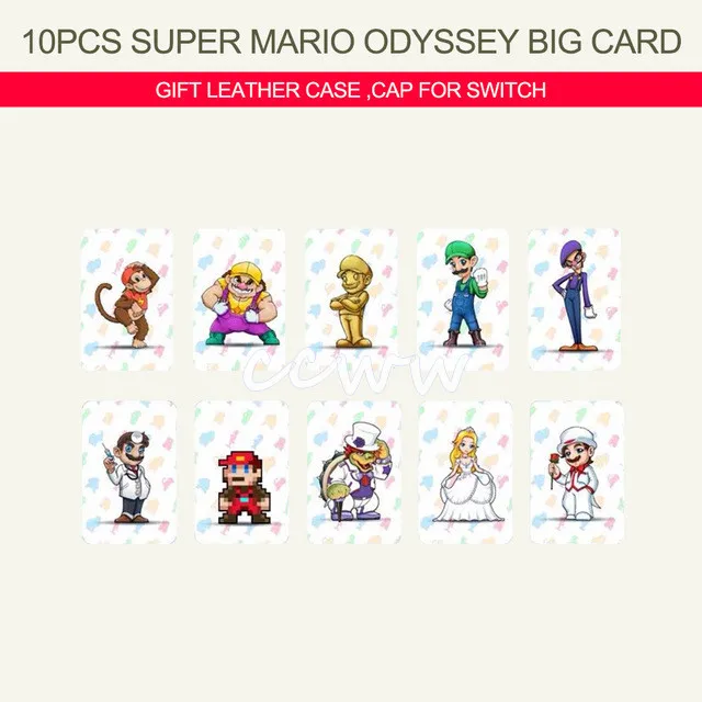 10 шт Высокое качество Super Mario Odyssey NFC большой карточная игра Ntag215 коллекция тег для