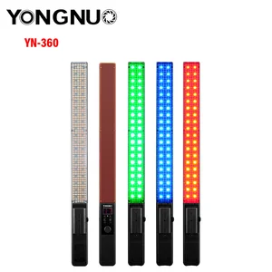 yongnuo yn360 handheld ice stick led video light built in battery 3200k to 5500k rgb colorful controlled by phone app free global shipping