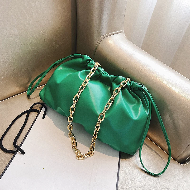 

Women Tote Bags Soft Leather Handbag Chain Strap Shoulder Bag Ladies Trendy Crossbody Bag Retro Hobos Women Design Hand Purses