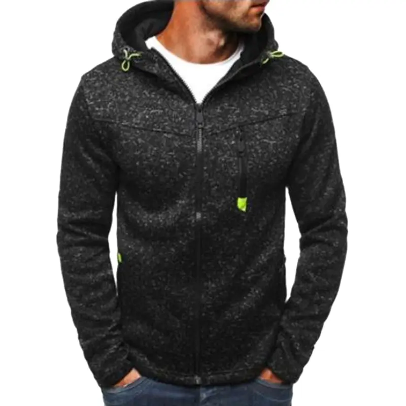 Black Men Classic Hoodies Sweatershirt Autumn Zipper Patchwork Cardigan Sweatershirt Male Causal Streetwear Hip Hop Streetwear - Цвет: Black