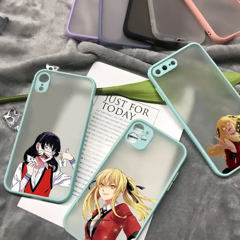 

Kakegurui Crazy Excitement Manga Phone Case matte transparent For iphone 7 8 11 12 plus mini x xs xr pro max cover