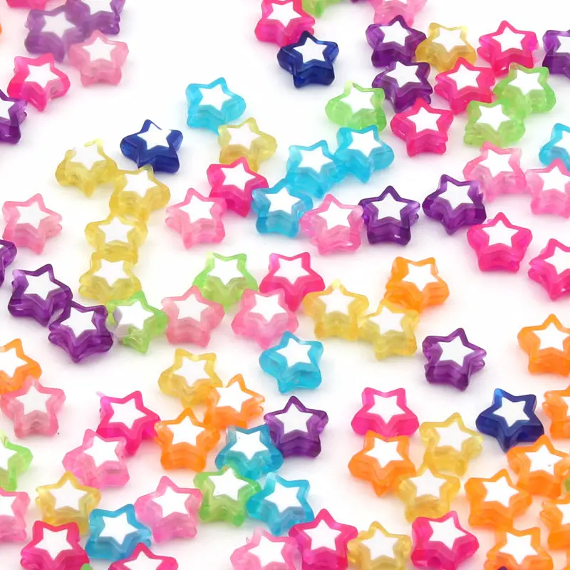 Бусины-разделители акриловые разноцветные 10 мм 50 шт./лот | Украшения и аксессуары