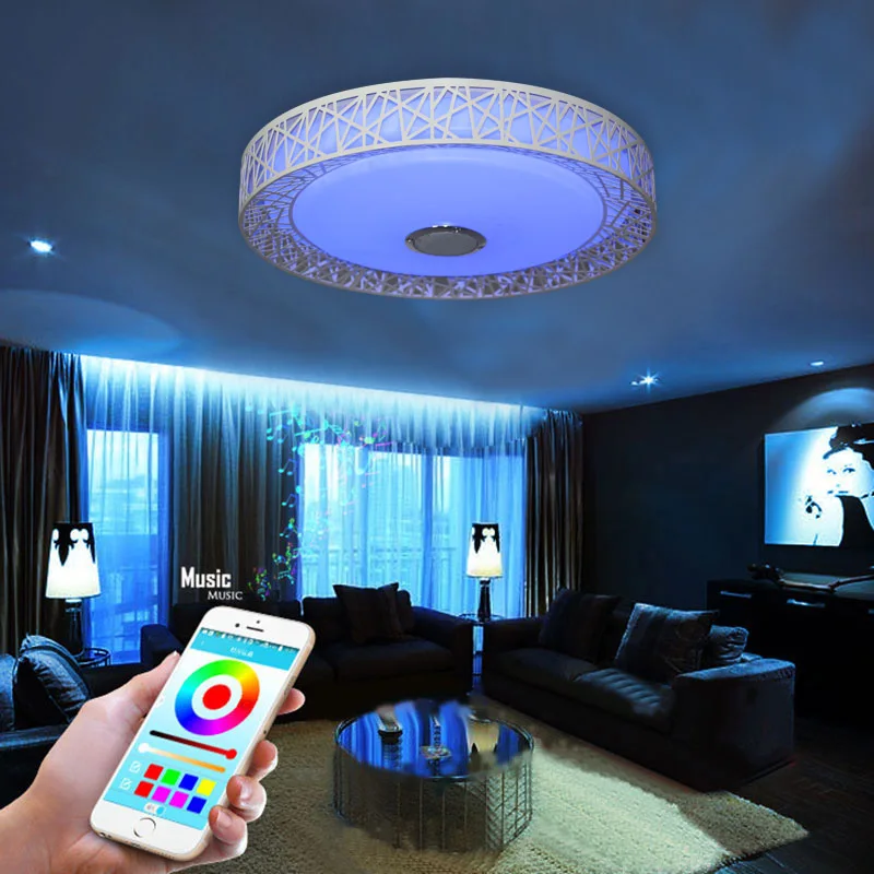 

Bird's nest Modern Led ceiling Light RGB Dimmable APP remote control Bluetooth Music ceiling lamp living room/bedroom