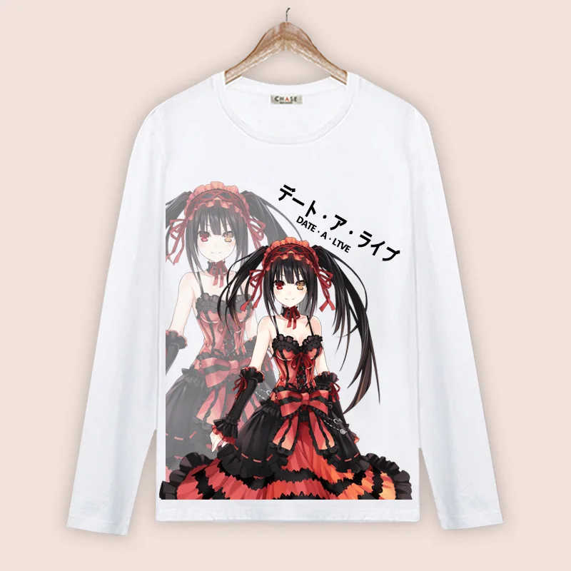 Футболка для косплея токисаки Куруми Топ с длинным рукавом итасука Шадо ятогами