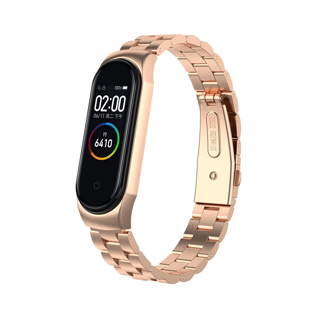 Металлический браслет из нержавеющей стали для Xiaomi Mi Band 4 | Электроника
